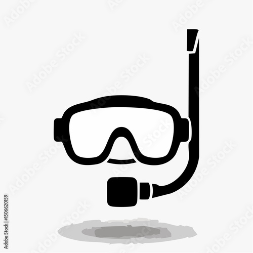 Snorkel Mask Silhouette – Summer Beach Gear Icon