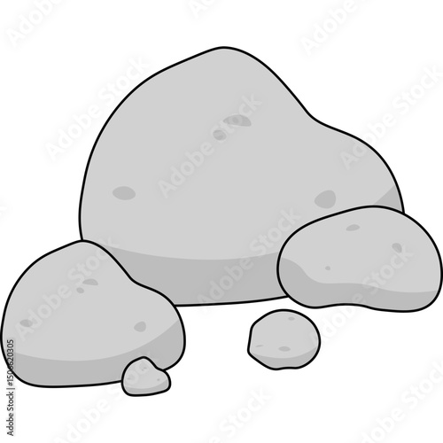 Stone Flat Illustration