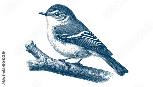 Acadian Flycatcher bird vector