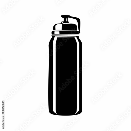 Water Bottle Silhouette – Travel Hydration Icon