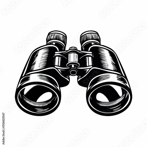 Binoculars Silhouette – Exploration Travel Icon