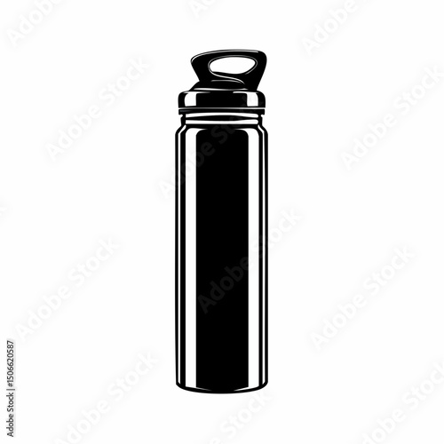Water Bottle Silhouette – Travel Hydration Icon