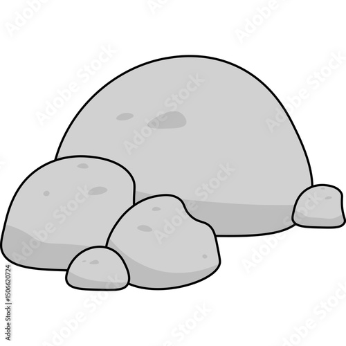 Stone Flat Illustration