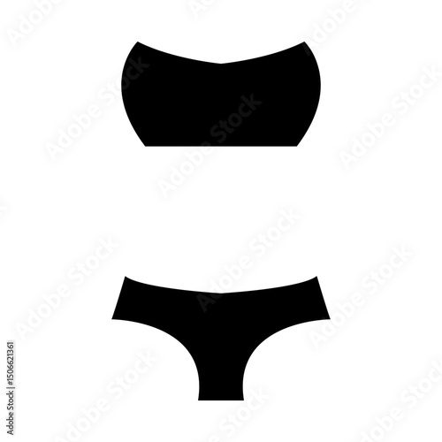 Swimsuit icon vector. Leotard illustration sign. Swimming suit symbol or logo.