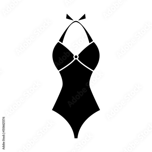 Swimsuit icon vector. Leotard illustration sign. Swimming suit symbol or logo.