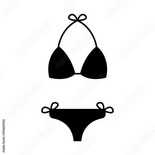 Swimsuit icon vector. Leotard illustration sign. Swimming suit symbol or logo.