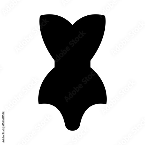 Swimsuit icon vector. Leotard illustration sign. Swimming suit symbol or logo.