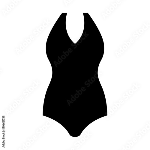 Swimsuit icon vector. Leotard illustration sign. Swimming suit symbol or logo.
