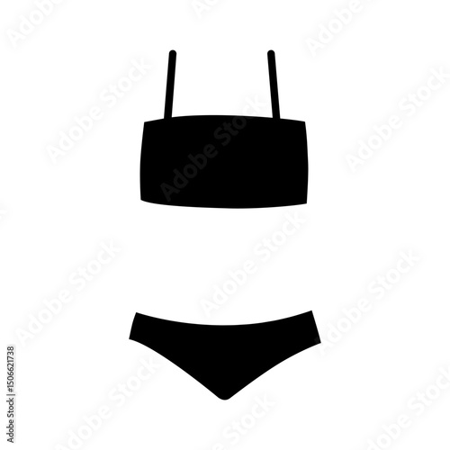 Swimsuit icon vector. Leotard illustration sign. Swimming suit symbol or logo.