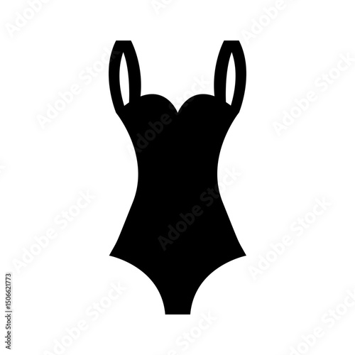 Swimsuit icon vector. Leotard illustration sign. Swimming suit symbol or logo.