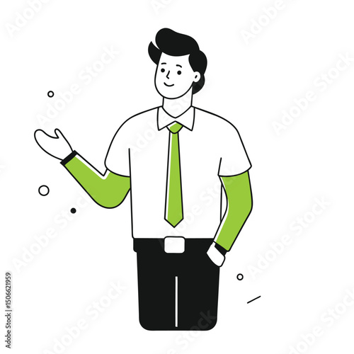smartwatch business illustration of a man