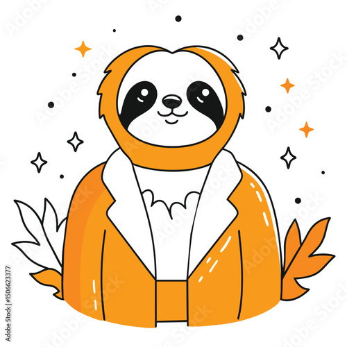 sloth portrait design