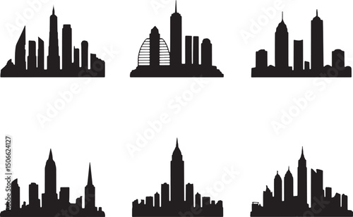 Skyline Silhouette Vector | City Outline Illustration
Urban Skyline Silhouette 