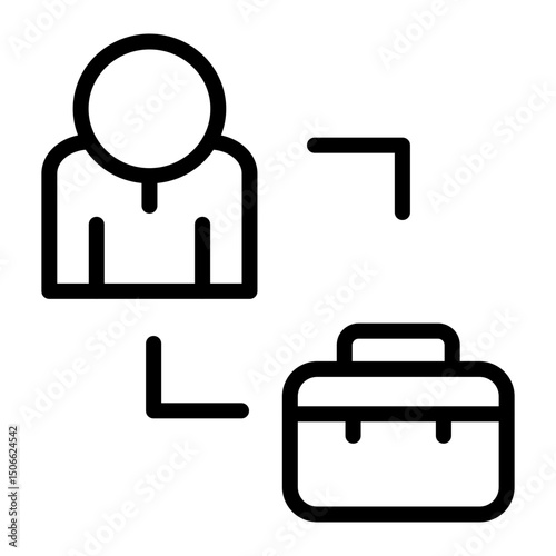 Office Environment Vector Line Icon Design