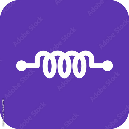 Inductor icon vector image. Suitable for mobile apps, web apps and print media.