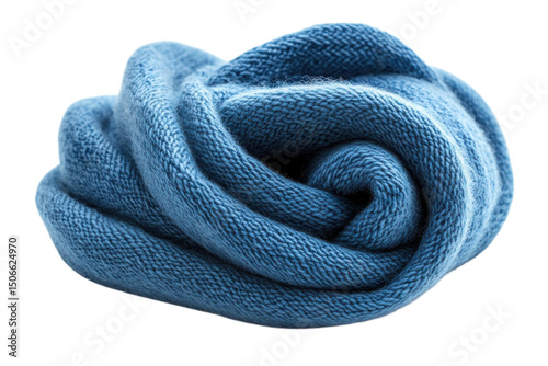 Rolled up blue bath towel