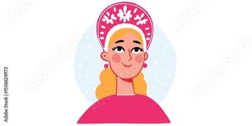 A portrait of an elegant wo...