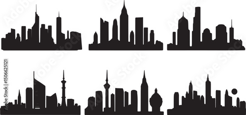Skyline Silhouette Vector | City Outline Illustration
Urban Skyline Silhouette 