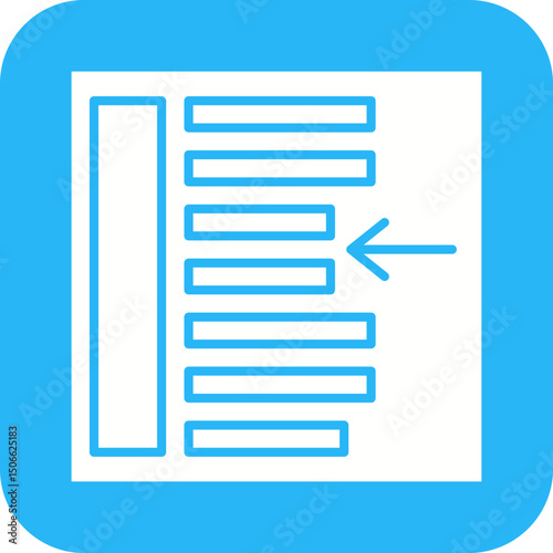 Left Align icon vector image. Suitable for mobile apps, web apps and print media.