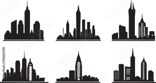Skyline Silhouette Vector | City Outline Illustration
Urban Skyline Silhouette 