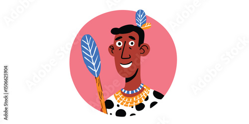 Chief cartoon illustration isolated