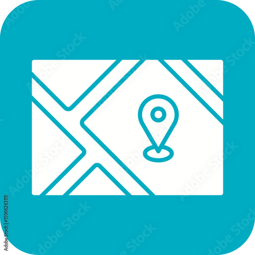 Maps II icon vector image. Suitable for mobile apps, web apps and print media.