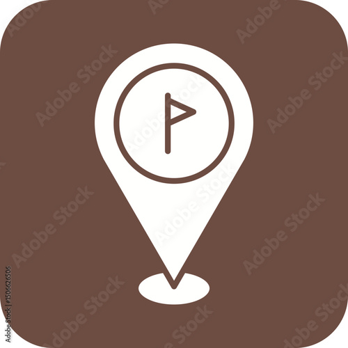 Marked Destination icon vector image. Suitable for mobile apps, web apps and print media.