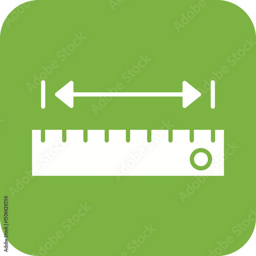 Measurement Ruler icon vector image. Suitable for mobile apps, web apps and print media.