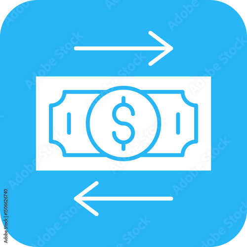Move Currency icon vector image. Suitable for mobile apps, web apps and print media.