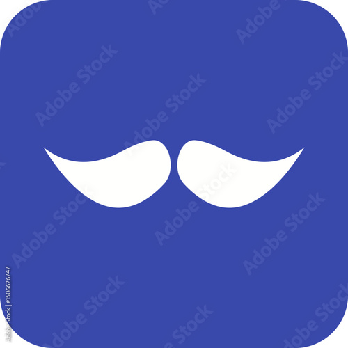 Moustache II icon vector image. Suitable for mobile apps, web apps and print media.