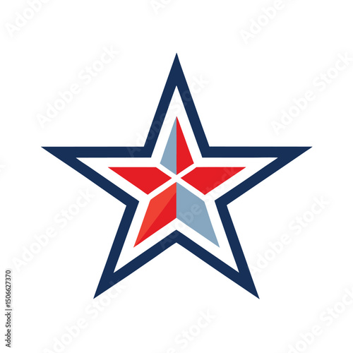 Stylized Star Icon for USA Branding