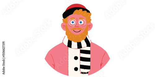 A stylish man adorned in a ...