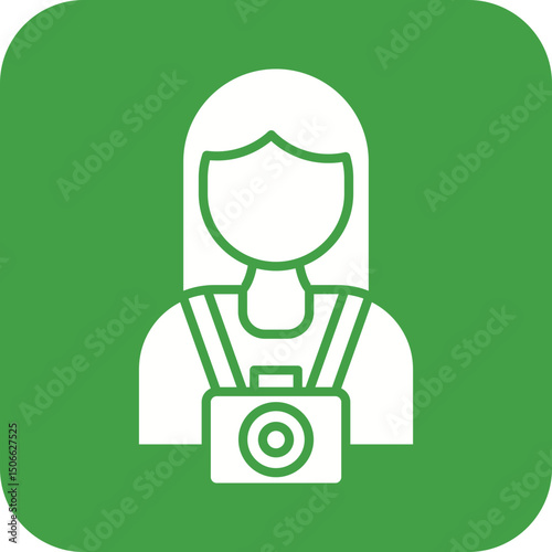 Photographer II icon vector image. Suitable for mobile apps, web apps and print media.
