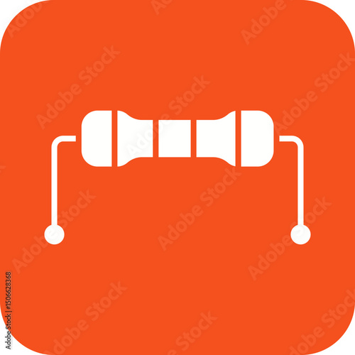 Resistor II icon vector image. Suitable for mobile apps, web apps and print media.