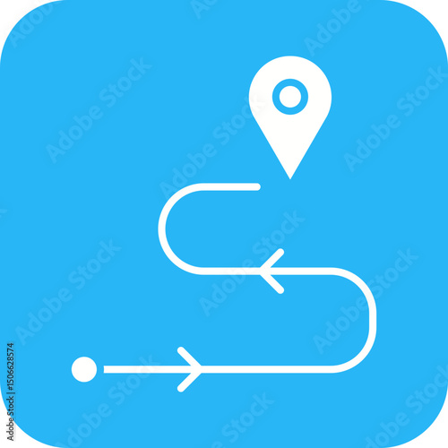 Route II icon vector image. Suitable for mobile apps, web apps and print media.