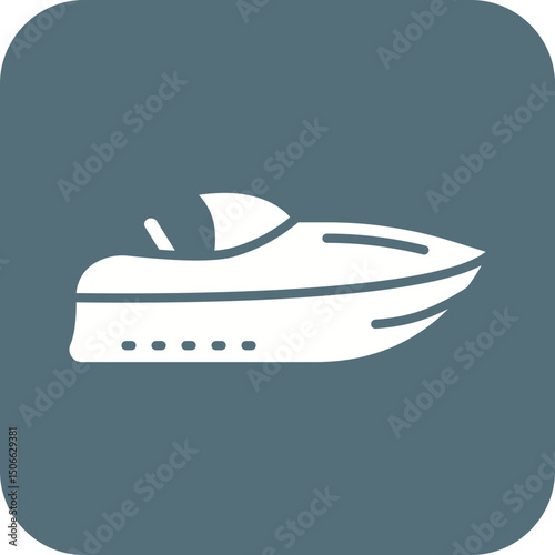 Speed Boat icon vector image. Suitable for mobile apps, web apps and print media.
