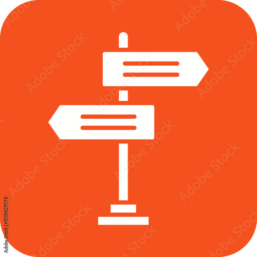Street Signs II icon vector image. Suitable for mobile apps, web apps and print media.