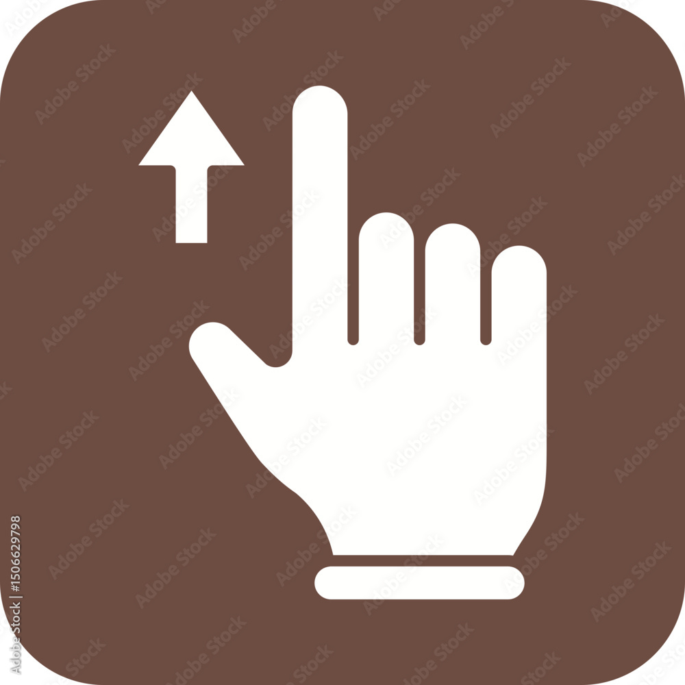 Obraz premium Swipe Up icon vector image. Suitable for mobile apps, web apps and print media.