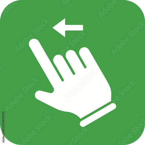 Swipe Left icon vector image. Suitable for mobile apps, web apps and print media.