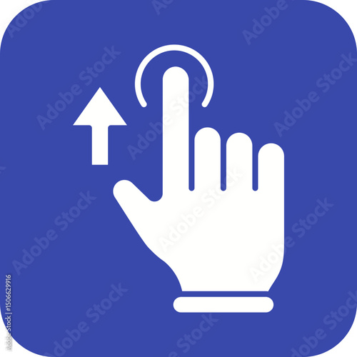 Tap and Move Up icon vector image. Suitable for mobile apps, web apps and print media.