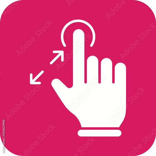 Tap and Zoom In icon vector image. Suitable for mobile apps, web apps and print media.