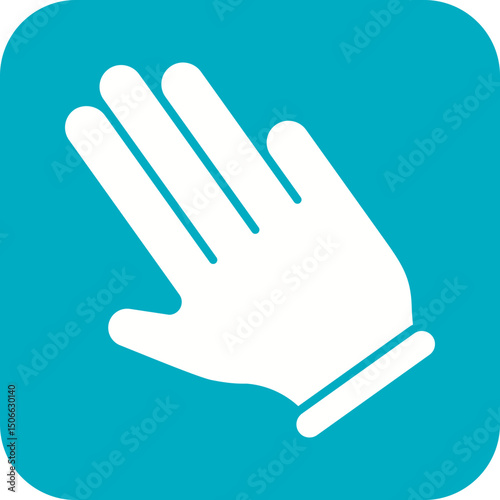 Three Fingers Left icon vector image. Suitable for mobile apps, web apps and print media.