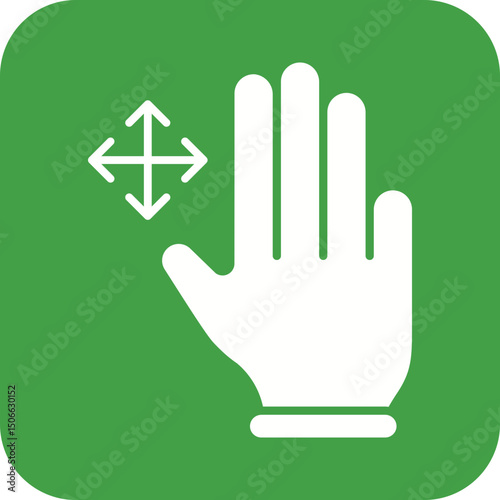 Three Fingers Move icon vector image. Suitable for mobile apps, web apps and print media.