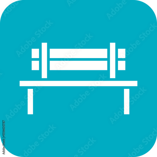 Wooden Bench icon vector image. Suitable for mobile apps, web apps and print media.