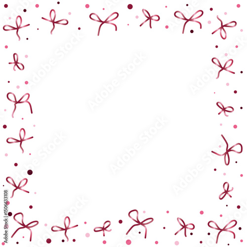 rose gold ribbon border