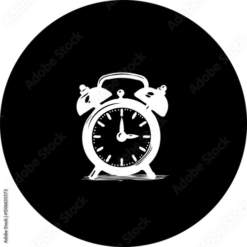 Vintage alarm clock sketch on dark background emphasizing the importance of punctuality