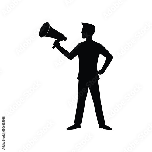 business man shouting