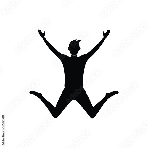 silhouette of a man jumping