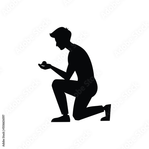 silhouette of a woman exercising with dumbbells