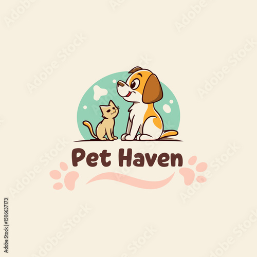 pet shop logo design vector 